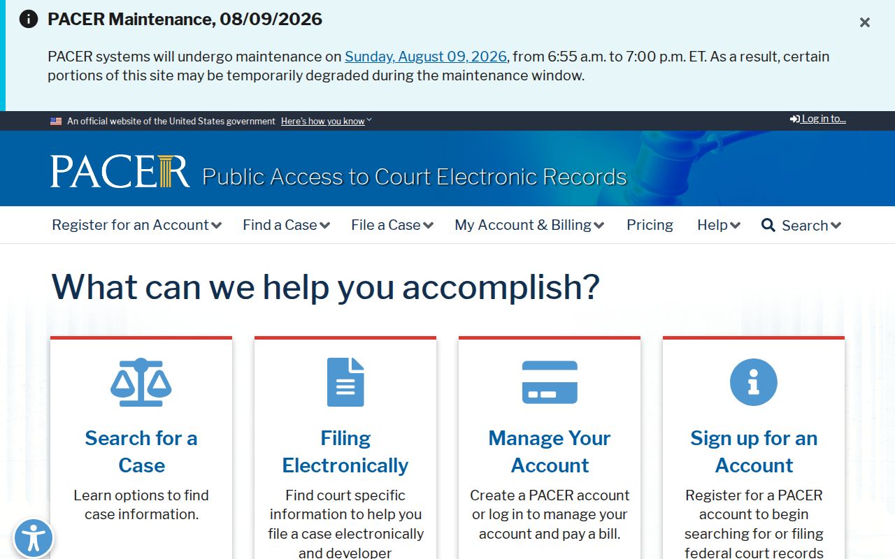 Cherokee County federal criminal court case lookup through PACER