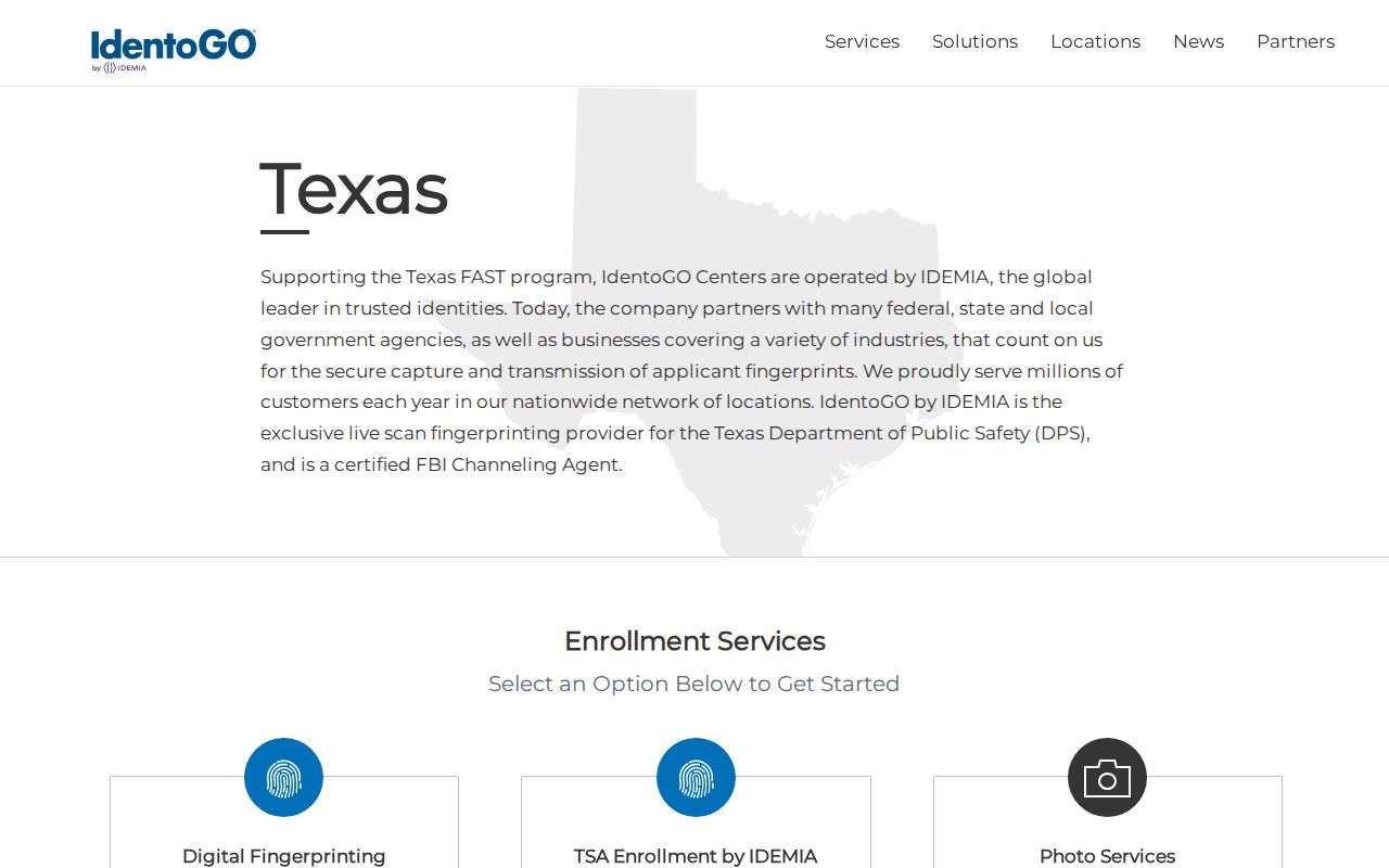 Cherokee County criminal record fingerprint appointment through IdentoGO